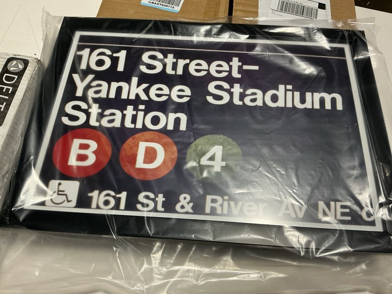 Condition photo showing Good Condition for architecture and buildings framed wall art prints 'yankee stadium'