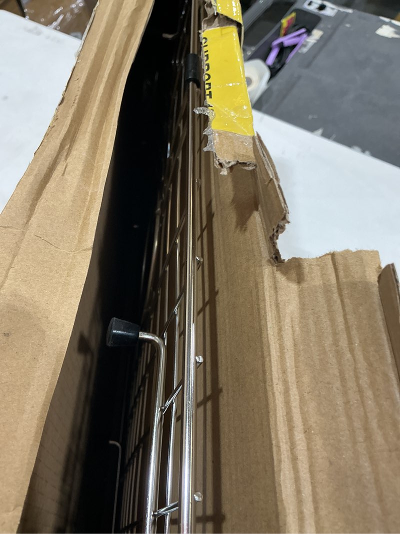 Condition photo showing Good Condition for sink protector grid 26-1/16" x 14-1/16", centered drain with corner radius 3-1/2", 304 stainless steel material (centered drain) for single bowl kitchen sink 26-1/16" x 14-1/16" centered drain