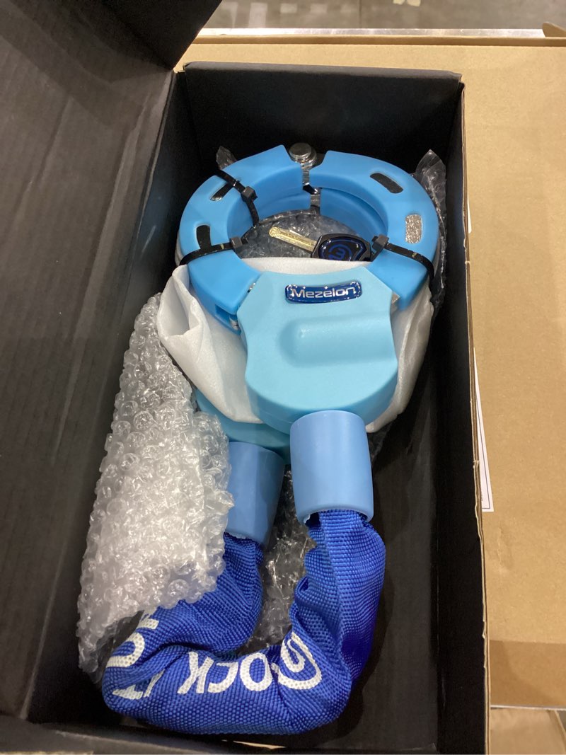 Condition photo showing As Is for Electric Scooter Lock, 8mm Chain Lock Bike Locks Heavy Duty Anti Theft with 3 Keys for E-Bike/Electric Scooters Blue