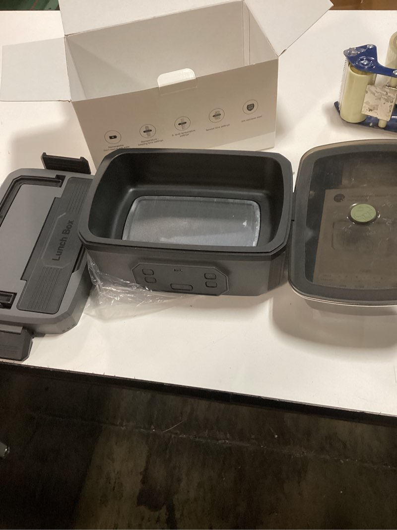 Condition photo showing Good Condition for Cordless Electric Lunch Box - 1.2L Self-Heating Food Warmer with 21000mAh Battery, 8-Timer & 5-Temp Settings, Leakproof 304 Stainless Steel Container, No Water Needed for Office/Travel/Camping