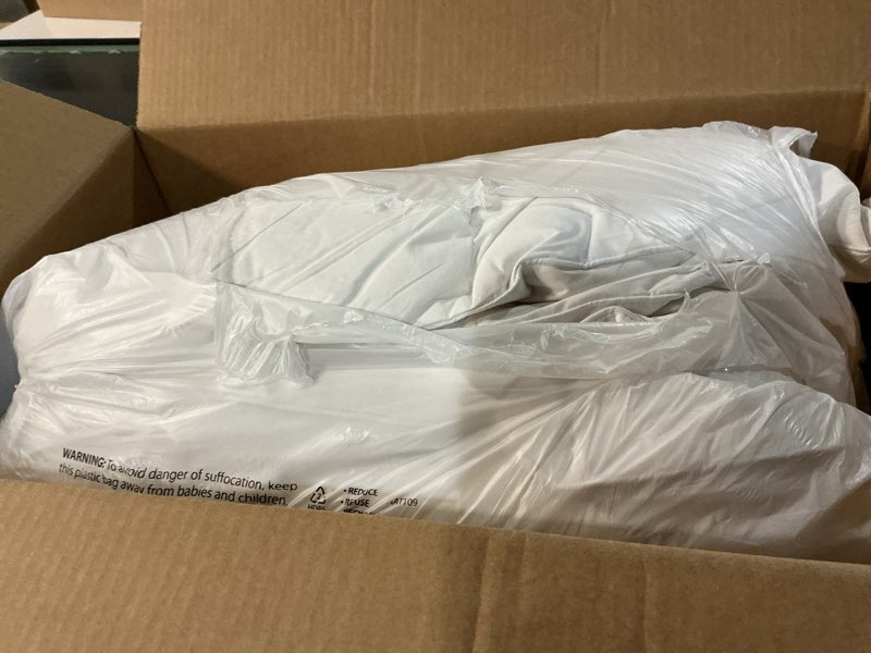 Condition photo showing As Is for Bedsure White Duvet Cover Queen Size - Soft Double Brushed Bedding Set for Kids & Adults, Zipper Closure, 3 Pieces, Includes 1 Duvet Cover (90"x90") & 2 Pillow Shams, NO Comforter Queen (90" x 90") 00 - White (No Comforter)