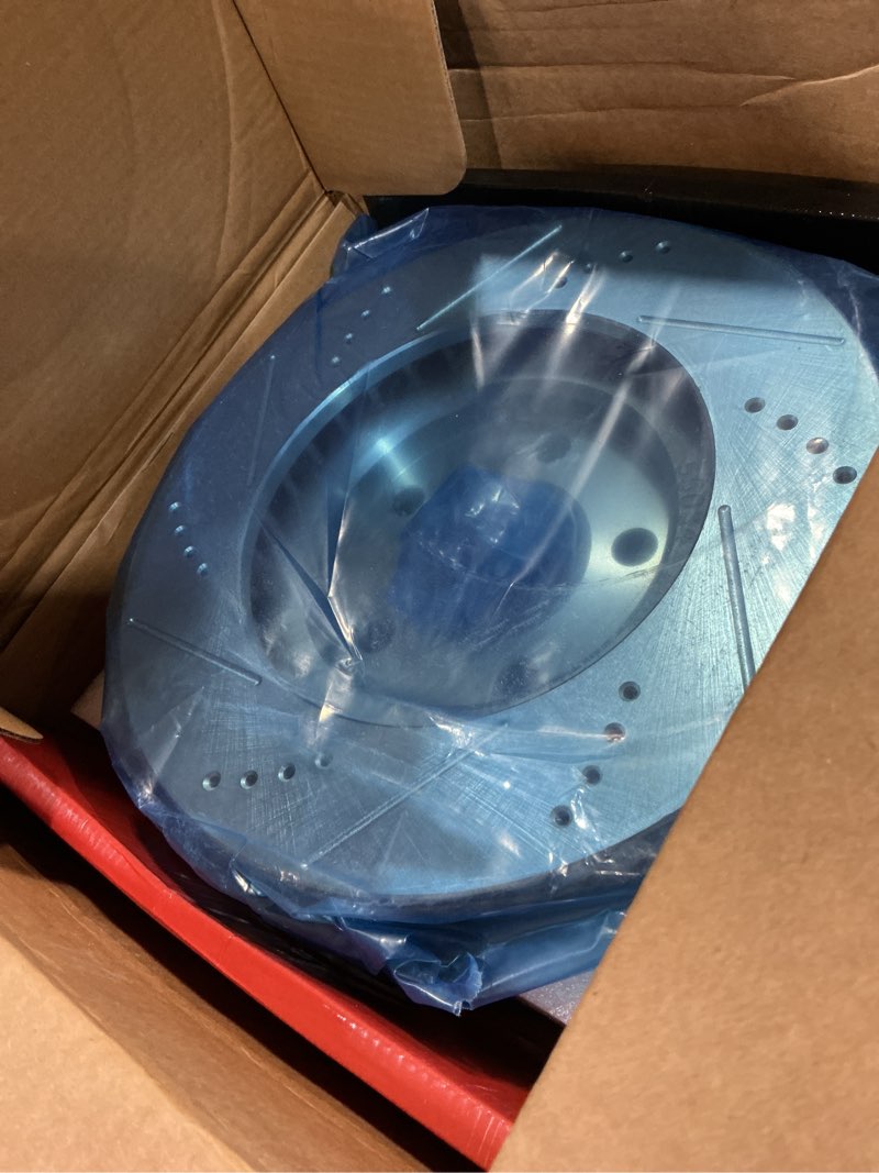 Condition photo showing Good Condition for a-premium 11.65 inch (296mm) front drilled and slotted disc brake rotors compatible with select toyota and lexus models - camry 2002-2006, sienna 2004-2010, solara 2004-2008, avalon, es300, is250