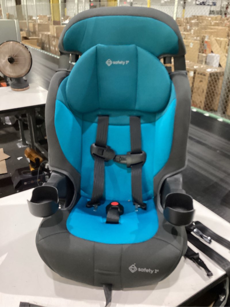 Condition photo showing New/Like New for safety 1st grand 2-in-1 booster car seat, converts from high back to belt-positioning booster, high back seat for kids 40-65, and belt-positioning 40-100 pounds, capri teal