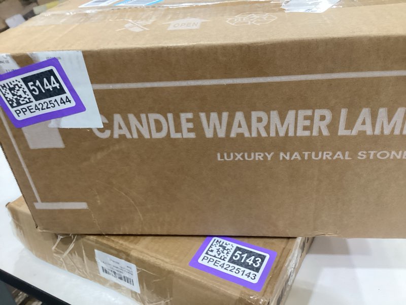 Condition photo showing New/Like New for Marble White Candle Warmer Lamp, Bedroom Home Decor Marble Base White Electric Candles Warmer with Timer & Dimmer, Housewarming Gifts, Spring & Easter Decorations White Rod Namib Bianco