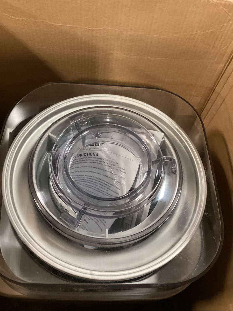 Condition photo showing Good Condition for cuisinart ice cream maker machine, 2-quart stainless steel frozen yogurt, gelato, sorbet, ready in 20 minutes, lcd screen and timer, ice-70p1 ice cream maker with countdown timer with countdown timer maker
