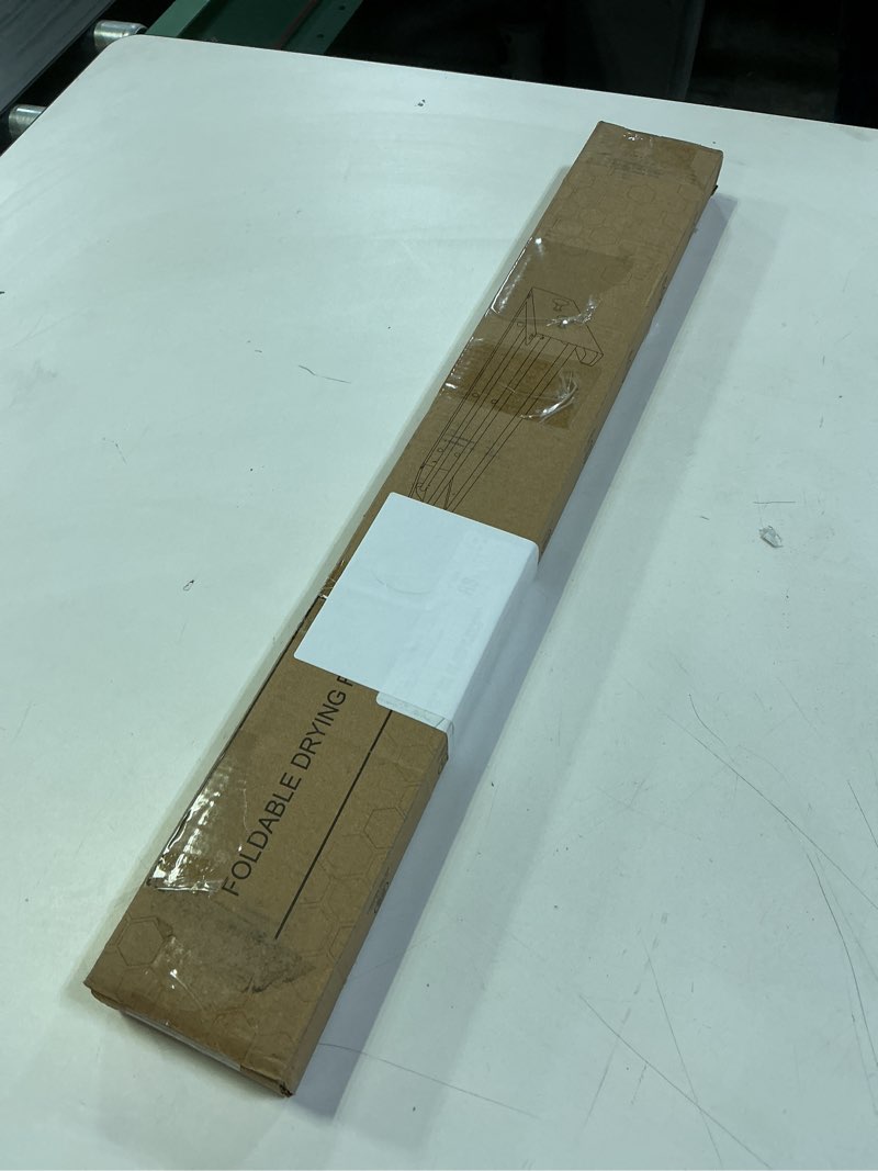 Condition photo showing New/Like New for Wall Mounted Drying Rack for Laundry 19.8'', Folding Drying Rack Clothing Wall Mount with 3 Rods and 4 Hooks, Space Saving for Indoor Outdoor Bathroom Balcony (White, 19.8'') White 19.8''