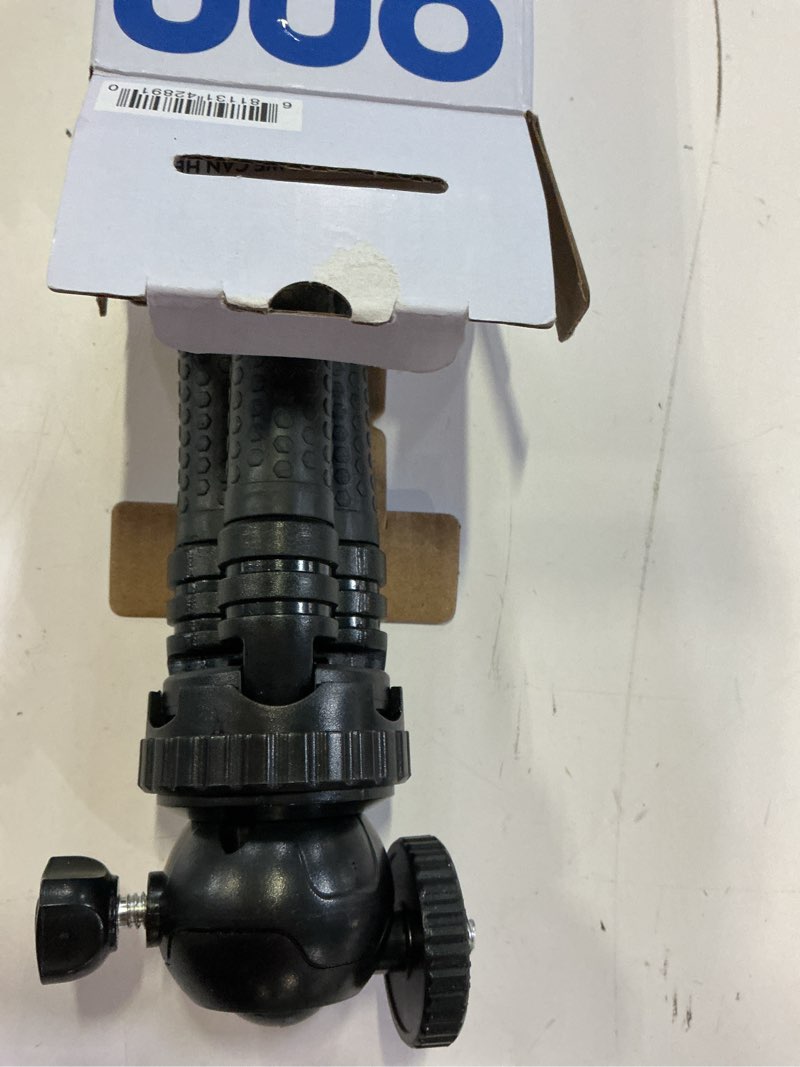 Condition photo showing As Is for onn adjustable mini tripod stand for compact cameras, gopro cameras, and smartphones