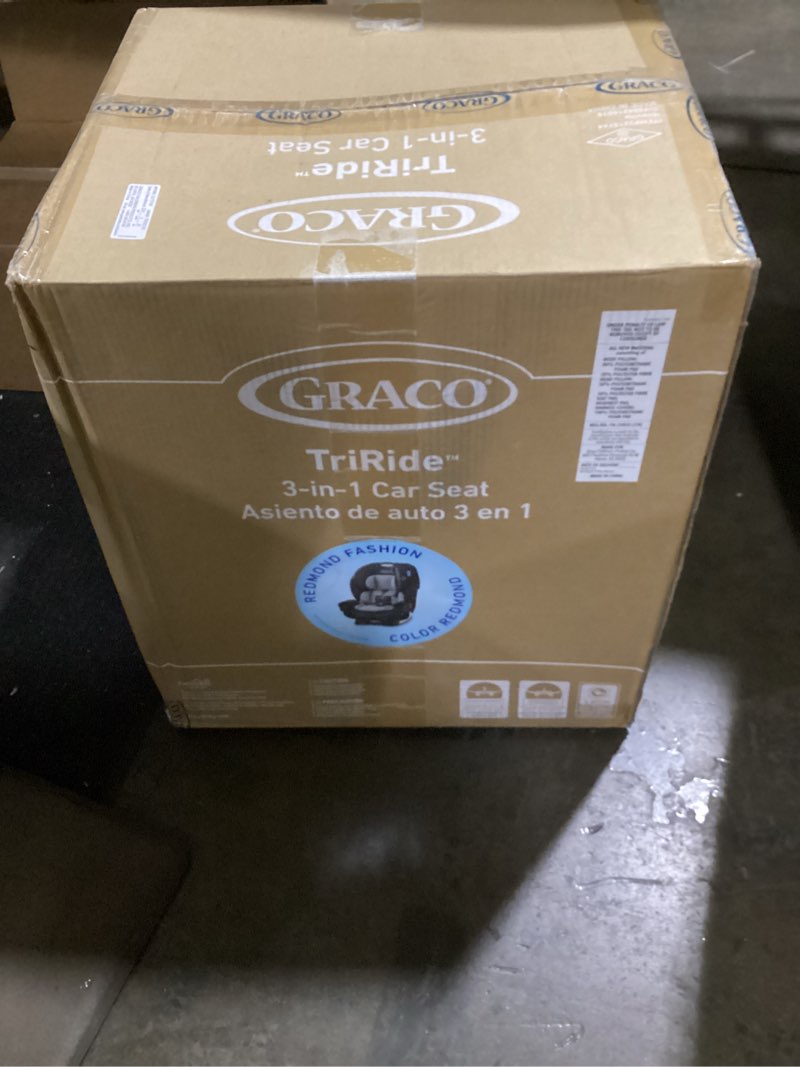 Condition photo showing As Is for Graco TriRide 3-in-1 Convertible Car Seat - Highback Booster, Forward & Rear Facing Modes, Suitable from Newborn to Preschooler, Perfect for Long Journeys in Redmond Color Redmond 2.0