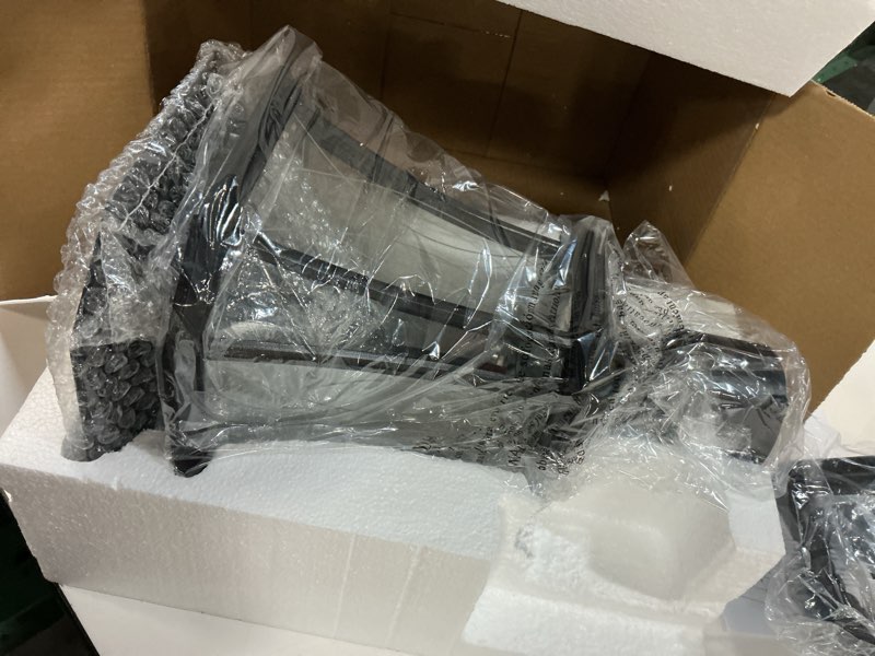 Condition photo showing Good Condition for 19.6" solar post lights, dusk to dawn outdoor post lights solar lamp post light, black pole lights outdoor with pier mount base, waterproof outdoor lamp post for yard frontdoor pathway garage, 1 pack 19.6" - dual color temp led panel
