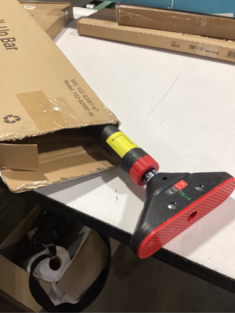 Condition photo showing Good Condition for pull up bar for doorway: sportneer strength training pull-up bars without screw - adjustable width locking mechanism chin up bar, thickened steel max limit 440 lbs upper body fitness pullup bars for home (black-red)