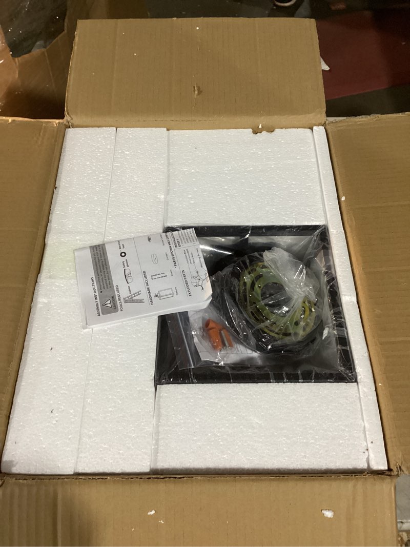 Condition photo showing Good Condition for Outdoor Pendant Light, 16" 1-Light Large Hanging Porch Light Fixtures, Modern Black Outside Chandelier Lantern Lighting with Bubble Glass for Porch Gazebo Entryway, 2375/1HL Black 8" W-Bubble Glass