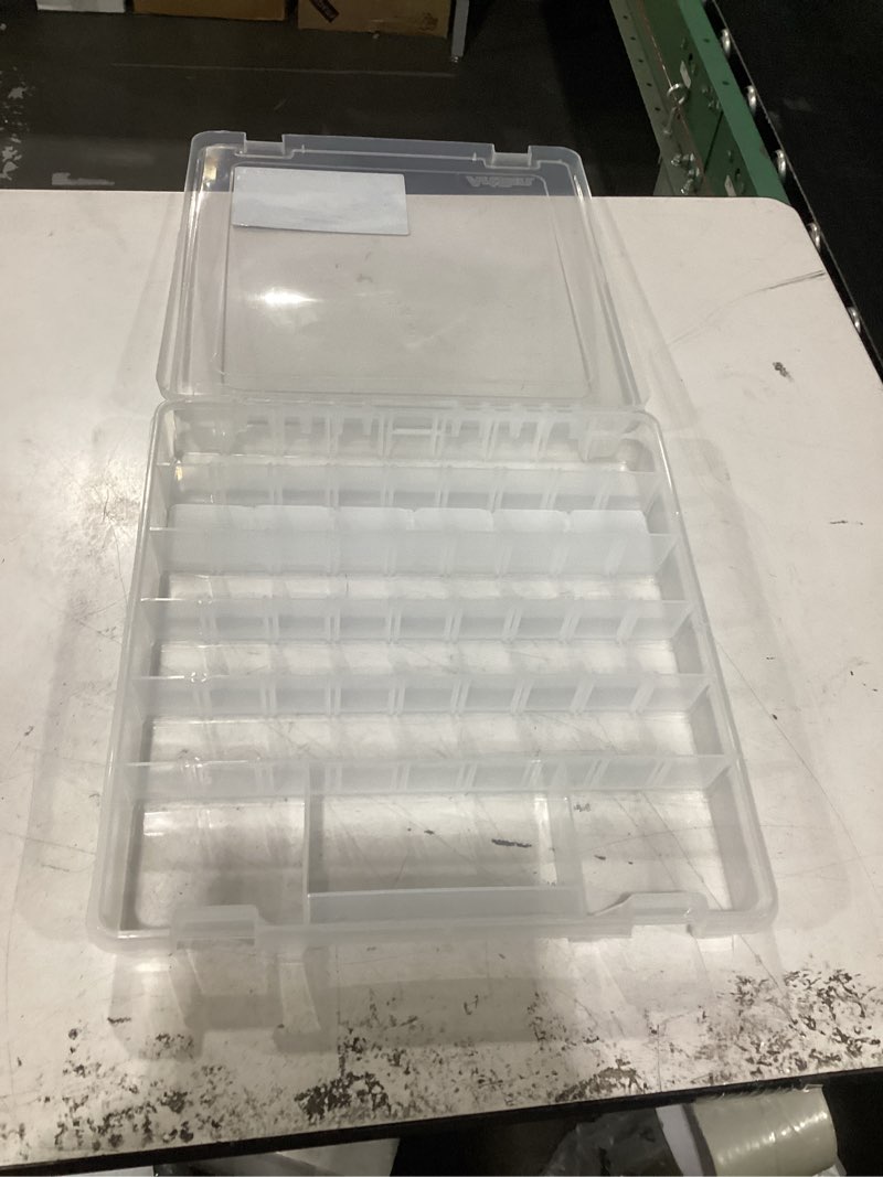Condition photo showing As Is for artbin 295294 artbin super satchel slim 8-28 compartments -15 in. x 14 in. x 2 in. translucent