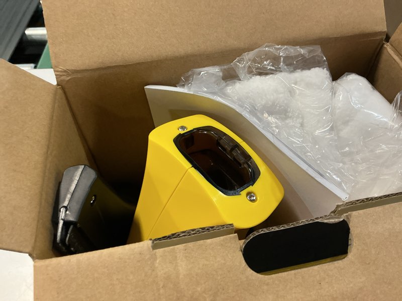 Condition photo showing Good Condition for rechargeable window vac, electric window vacuum squeegee, with 11 in. and 6.7 in. squeegee blades, cordless window vacuum cleaner set for cleaning windows, shower doors, mirrors, tiles