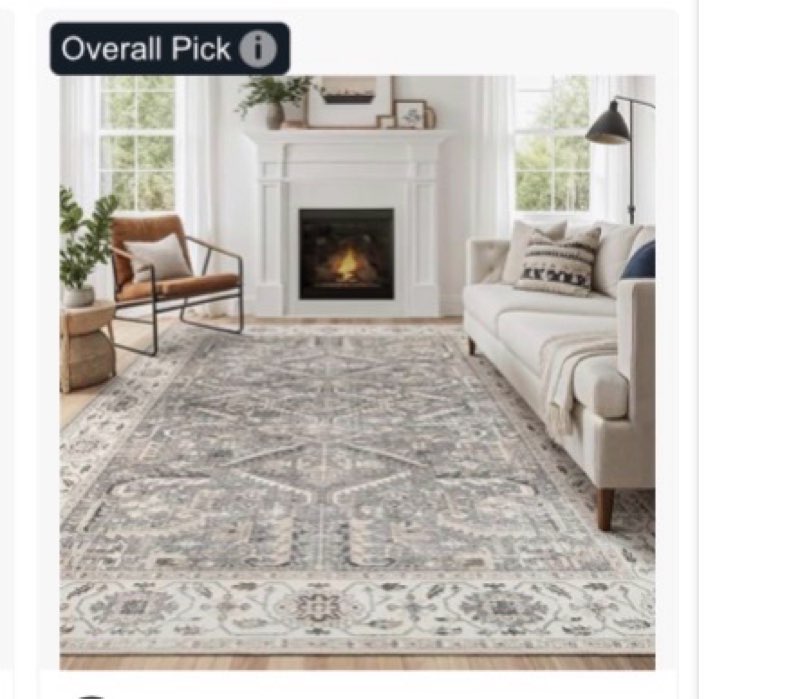 (similar) vintage living room area rug 10x14 - large soft washable oriental traditional distressed farmhouse r
