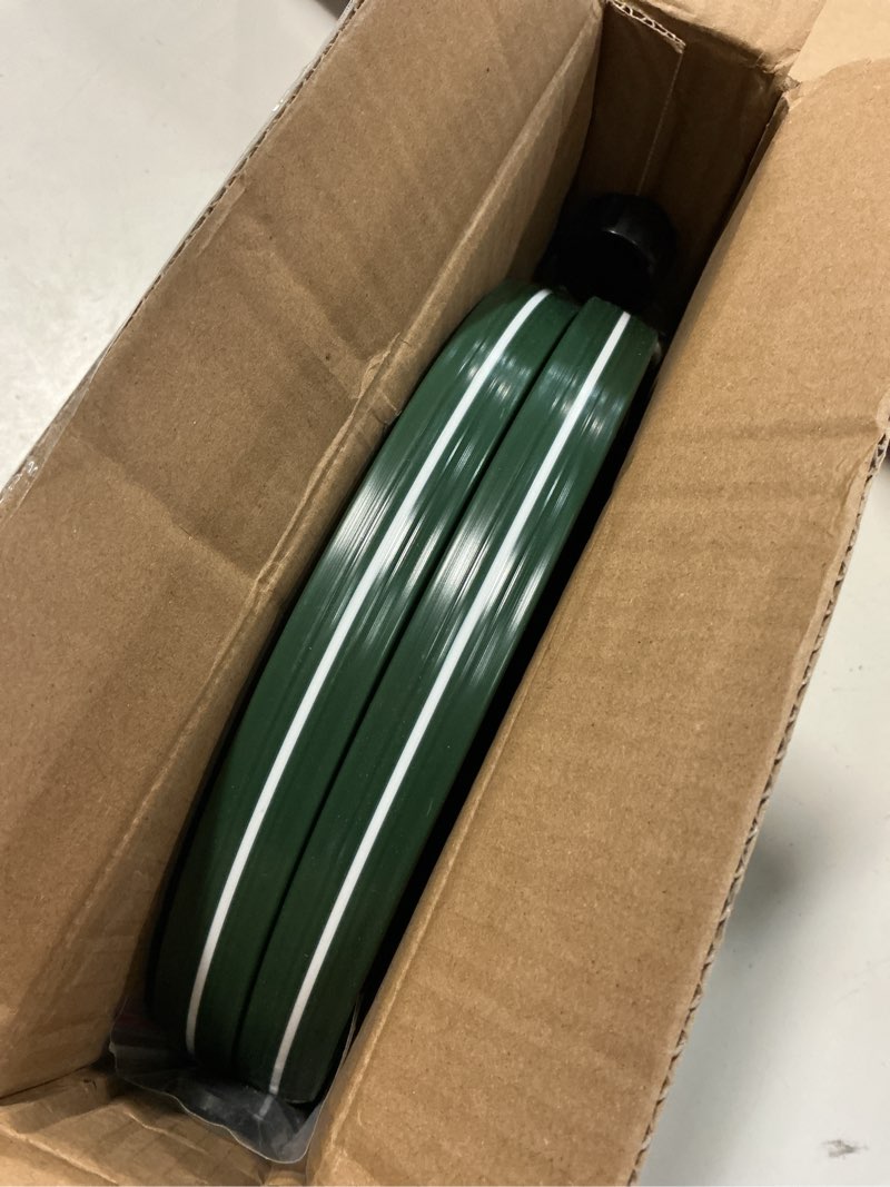 Condition photo showing New/Like New for watoo 2026 sprinkler hose & soaker hose for yard - 50 ft reinforced flat garden hose with holes, heavy duty no-kink lawn irrigation hose (includes stakes, high pressure spray) 50ft
