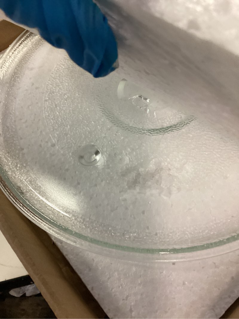 Condition photo showing Good Condition for tickjoy 12" replacement microwave glass plate, highly compatible microwave plate, replacement microwave parts fits most brands, microwave plate for heating food