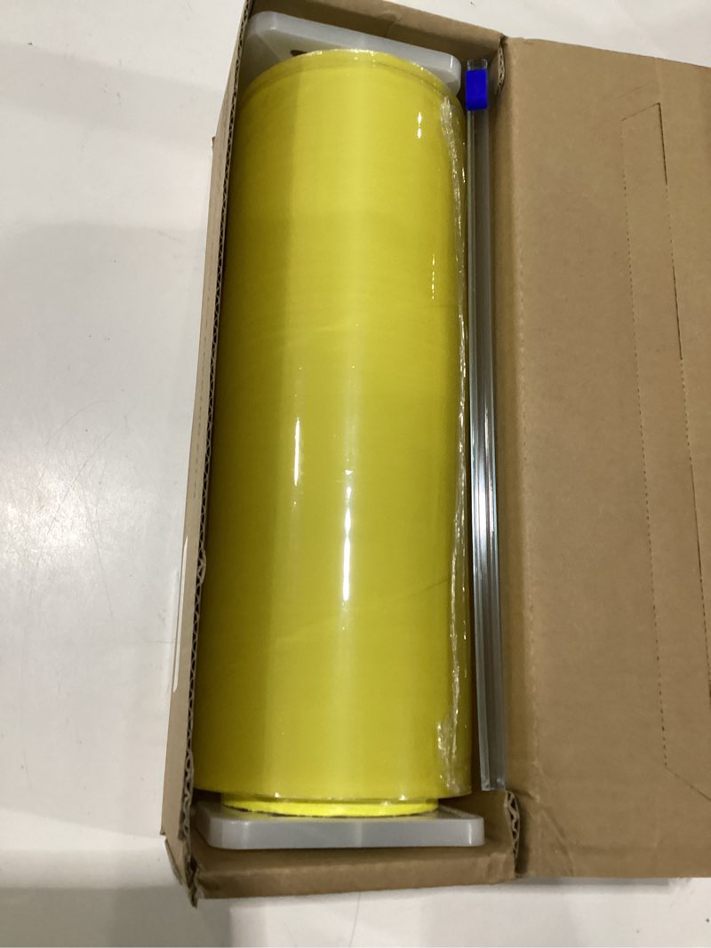 Condition photo showing Good Condition for plastic food wrap thick enough for daily use stronger for comercial use durable with slide cutter 12"wide 2000 feet long home and commercial use food service 12"x2000 ft