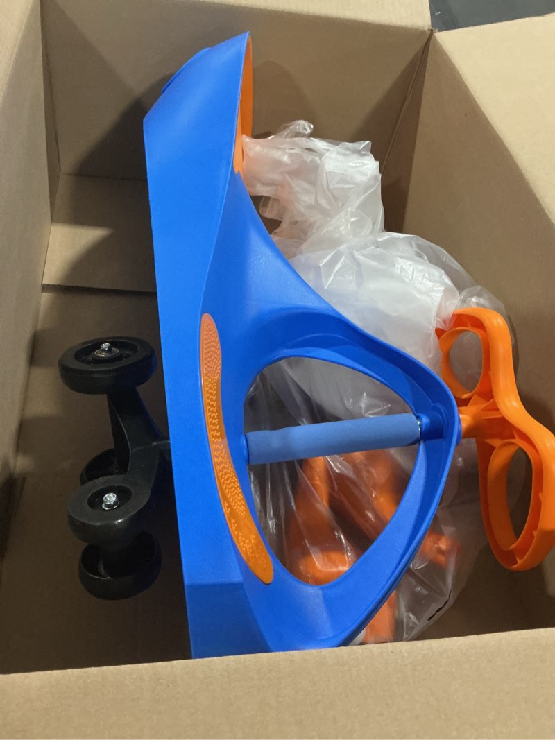 Condition photo showing Good Condition for wiggle car - ride on toy for ages 3 and up - toddler ride on toys with no batteries, gears, or pedals just twist, wiggle, and go by lil’ rider ( blue and orange)