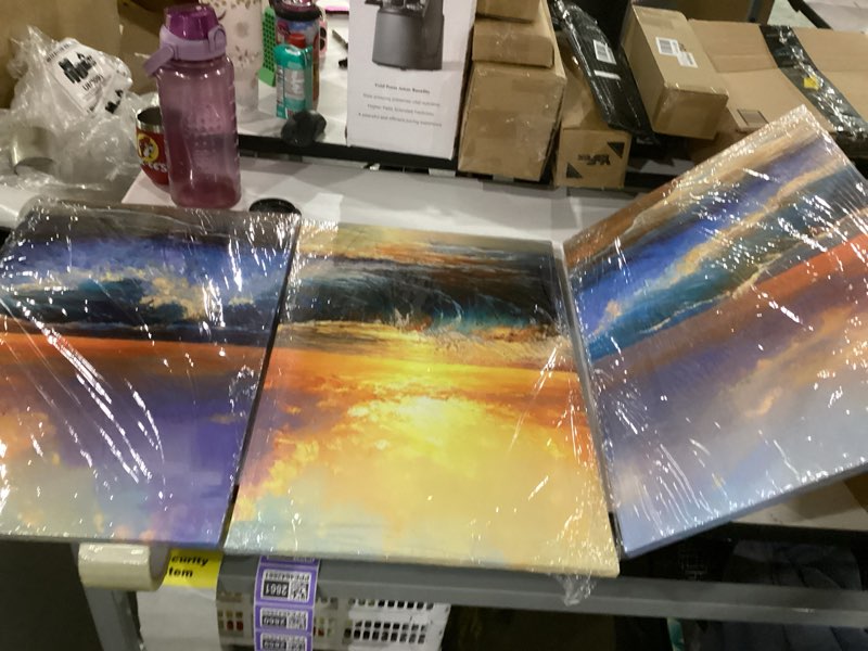 Condition photo showing New/Like New for 3 piece wall art