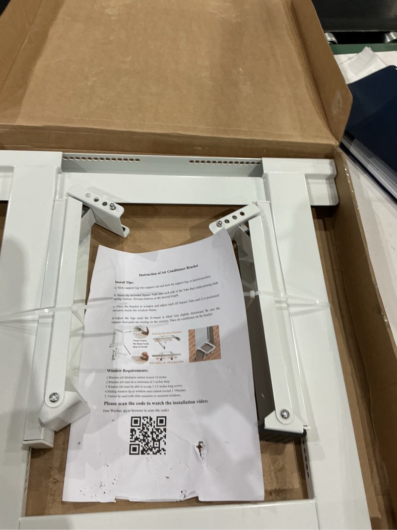 Condition photo showing Good Condition for jeacent universal window air conditioner support bracket no drilling ,no tools, heavy-duty window ac bracket supports up to 200lbs, fits single or double hung windows