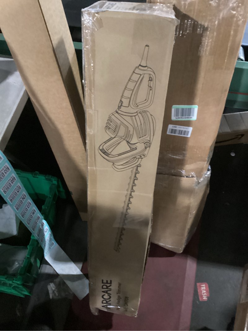 Condition photo showing New/Like New for garcare corded electric hedge trimmer - electric tree trimmers, branch cutter, hedge shears (4.8a, 610mm laser cut blade, 18mm cutting capacity, rotary handle, blade cover included) ght08