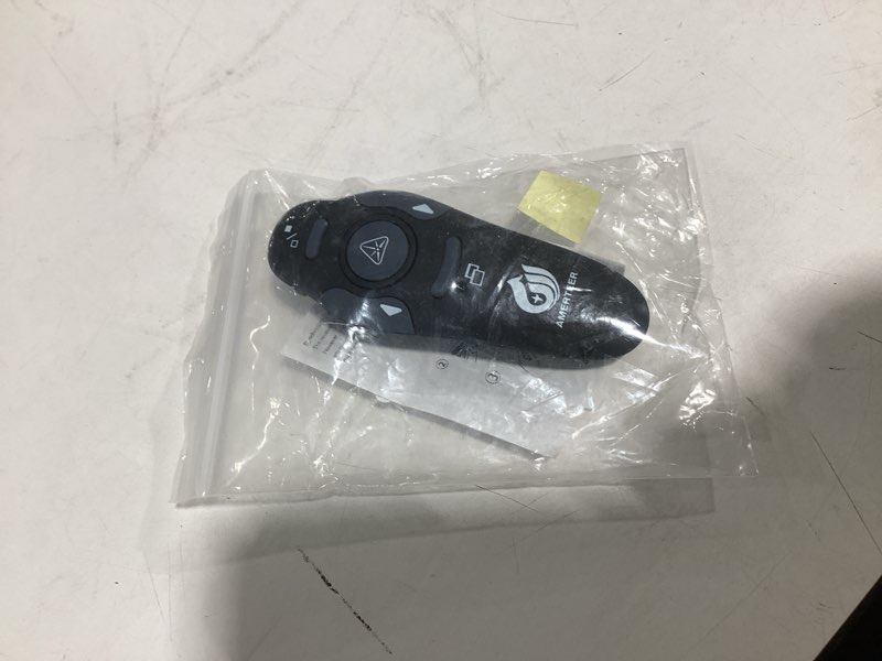 Condition photo showing As Is for amerteer presentation clicker wireless presenter remote clicker for powerpoint presentations with red pointer, powerpoint clicker slide advancer for mac/windows/google slide/ppt.