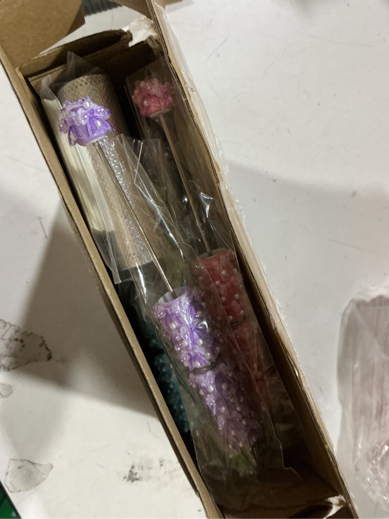 Condition photo showing Good Condition for tondiamo 45 pcs full rhinestone beadable pens bulk set 15 glitter diamond pens with cards & bags fancy beaded pen for beads diy cute journalling bling ballpoint craft making(bow diamonds)