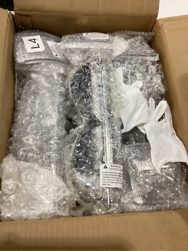 Condition photo showing New/Like New for Headlights Assembly Pair for 1994-1998 OBS Chevy Silverado C/K 1500 2500 3500 Suburban, 1995-1999 Chevy Tahoe Headlamps Replacement w/Bumper Lights (LH RH),Chrome Housing Clear Reflector Chrome-Clear