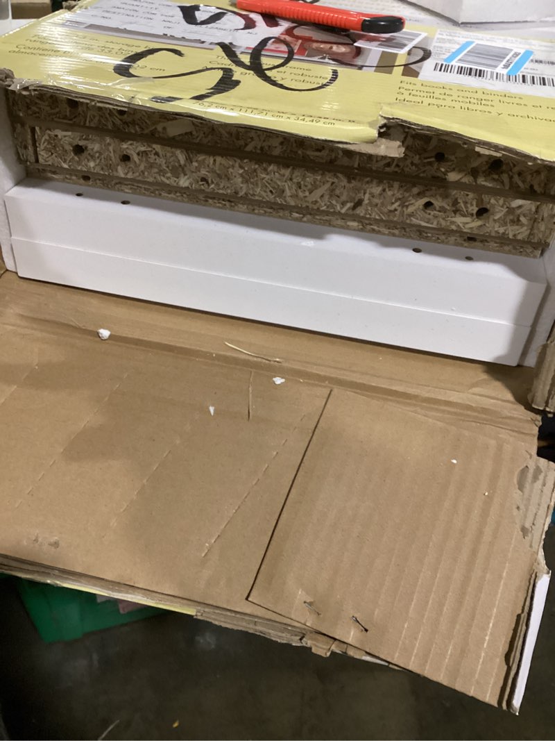 Condition photo showing New/Like New for ClosetMaid 6 Cube Storage Shelf Organizer Bookshelf with Back Panel, Easy Assembly, Wood, White Finish White 6 Cube Organizer