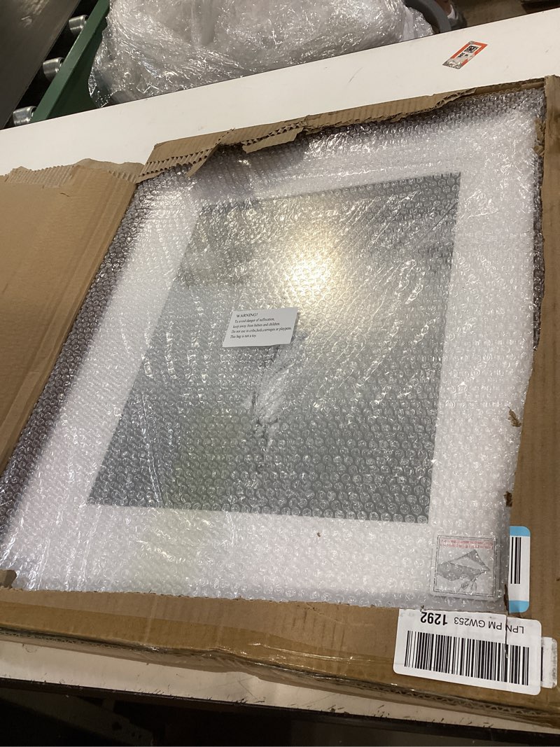 Condition photo showing As Is for enjoybasics 16x20 picture frame, display poster 11x14 with mat or 16 x 20 without mat, wall gallery photo frames, brown, 2 pack brown 16x20