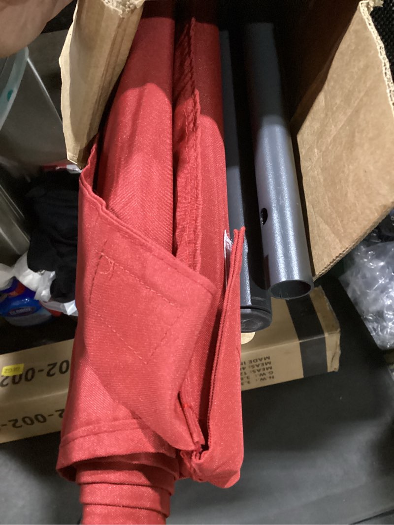 Condition photo showing Good Condition for homshade 6x4ft outdoor balcony umbrella red