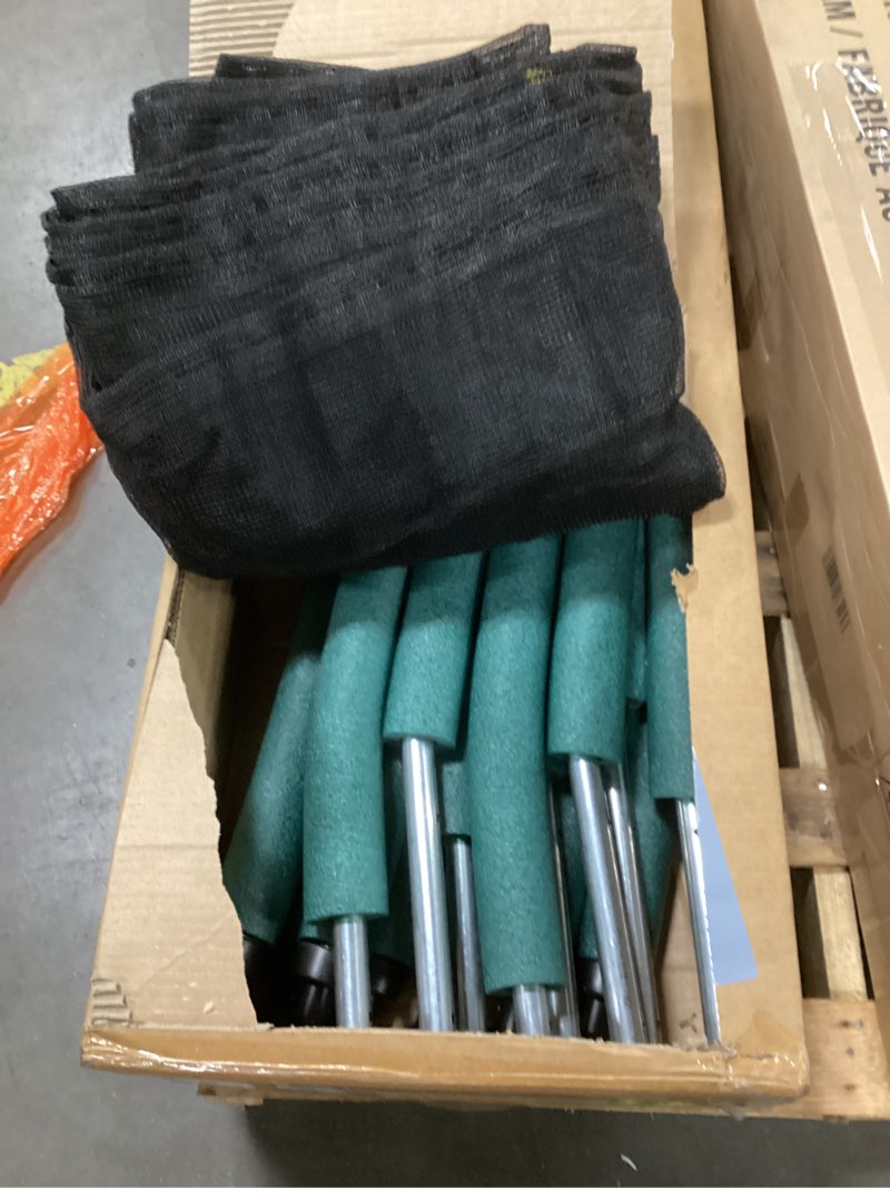 Condition photo showing Good Condition for Lyromix 14FT & 16FT Outdoor Rectangle Trampoline for Kids & Adults, Curved Poles, Pumpkin Color, Light, Sprinkler, Soccer & Storage Bag Dark Green 10FT x 16FT