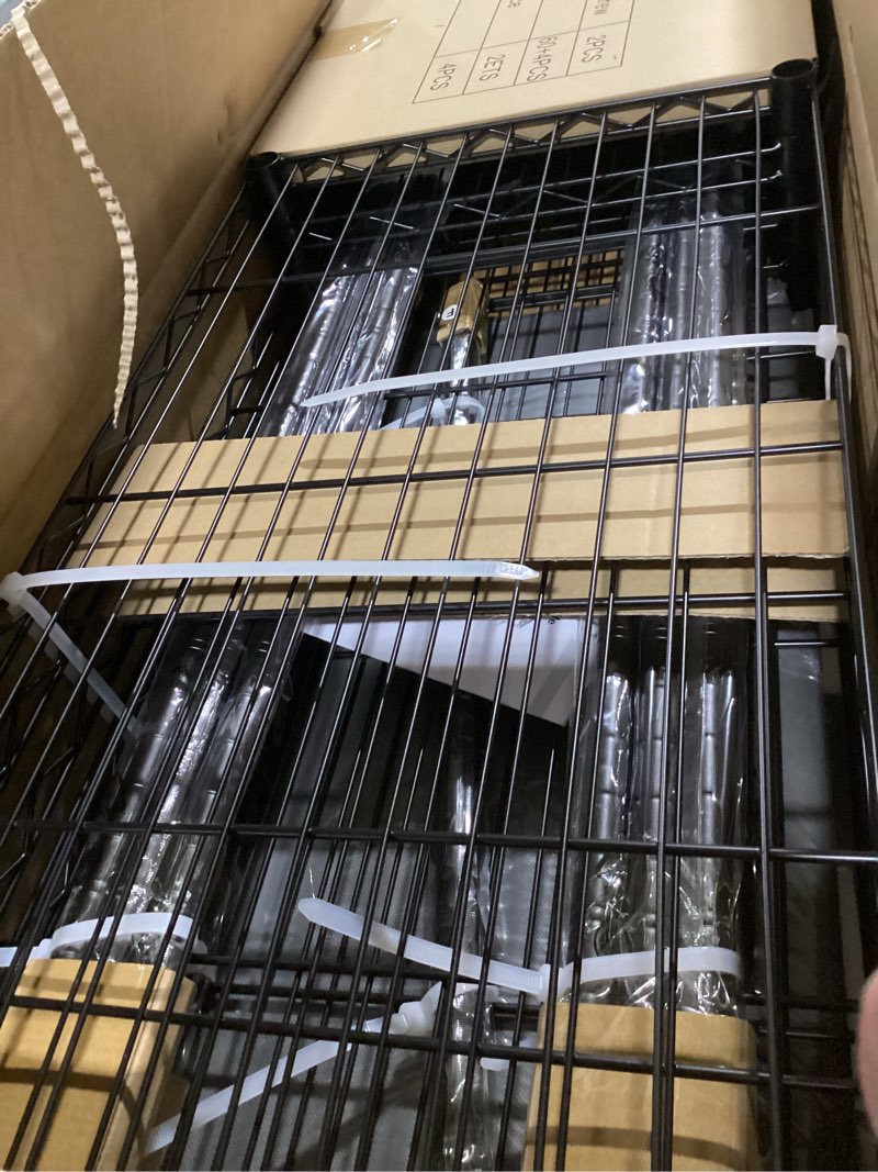Condition photo showing Good Condition for ulif f3 heavy duty clothes rack?with fabric drawers?freestanding clothing racks for hanging clothes?adjustable closet organizer system?portable garment rack 40" w x 15" d x 72" h?max load 700lbs?black black freestanding