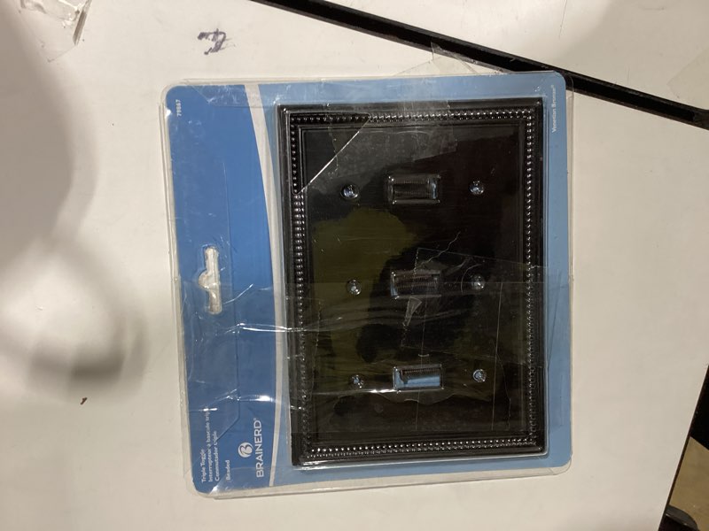 Brainerd Architectural 2 -Gang Midsize Size Flat black Metal Indoor Decorator Wall Plate