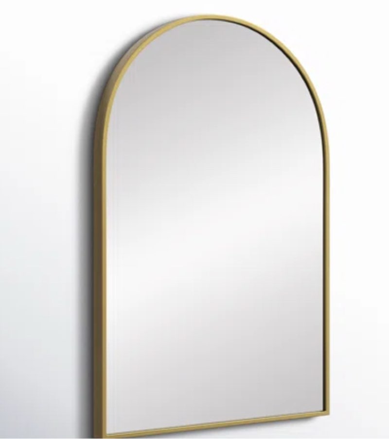 sabine metal arch wall mirror 24”x36 “ 