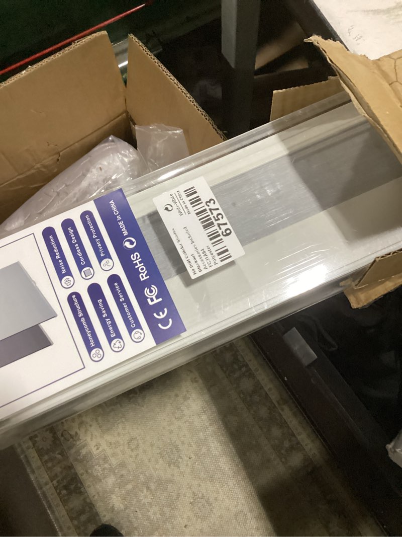 Condition photo showing New/Like New for tonature no drill cellular shades for indoor windows, thermal insulating & noise reducing honeycomb blinds, free stop cordless blackout shades, grey, 22" w x 64" h 22"w x 64"h grey(blackout)
