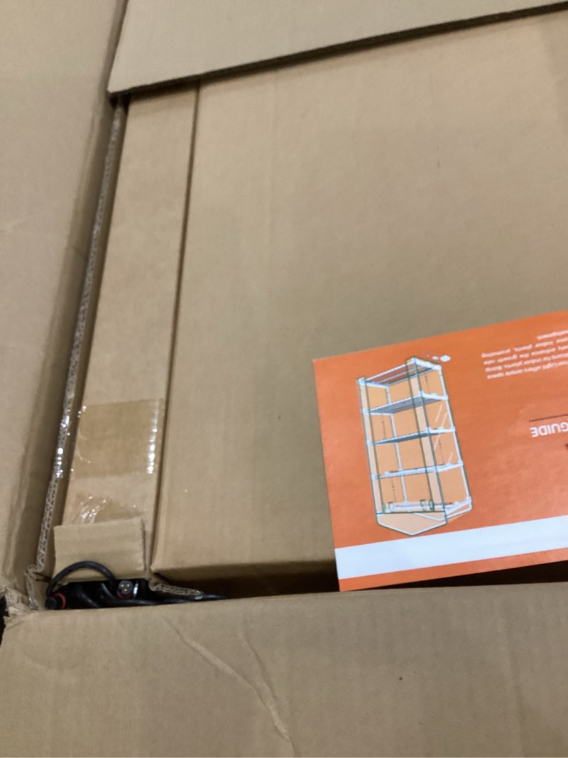 Condition photo showing Good Condition for bstrip indoor greenhouse with grow lights, 4 tier 27.2" l×19.9" w×61.8" h mini greenhouse with zippered pvc cover for seed starting trays, dimmable 2ft 60w plant light for indoor plants with timer 4-tier greenhouse