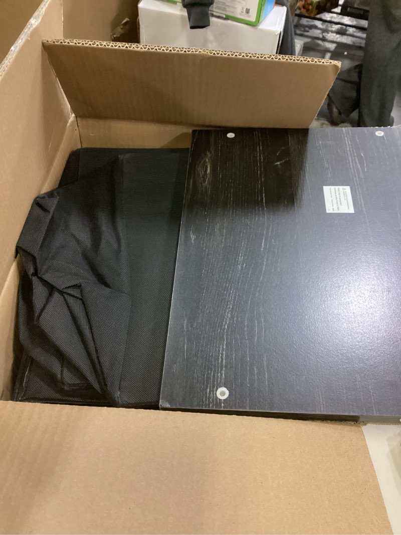 Condition photo showing Good Condition for WLIVE Dresser with 3 Drawers, Fabric Nightstand, Organizer Unit, Storage Dresser for Bedroom, Hallway, Entryway, Closets, Sturdy Steel Frame, Wood Top, Easy Pull Handle, Charcoal Black Charcoal Black Modern