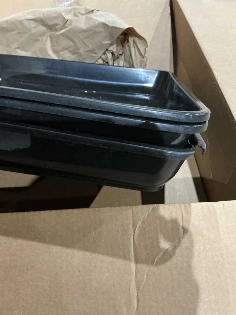 Condition photo showing As Is for besportble square plant pot saucer: plastic planter saucer plant tray planter drip trays for flower pot - indoors and outdoors