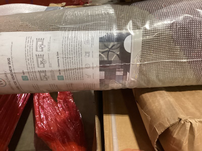 Rugshop Contemporary Abstract Circles Perfect for high Traffic Areas of Your Living Room,Bedroom,Hom