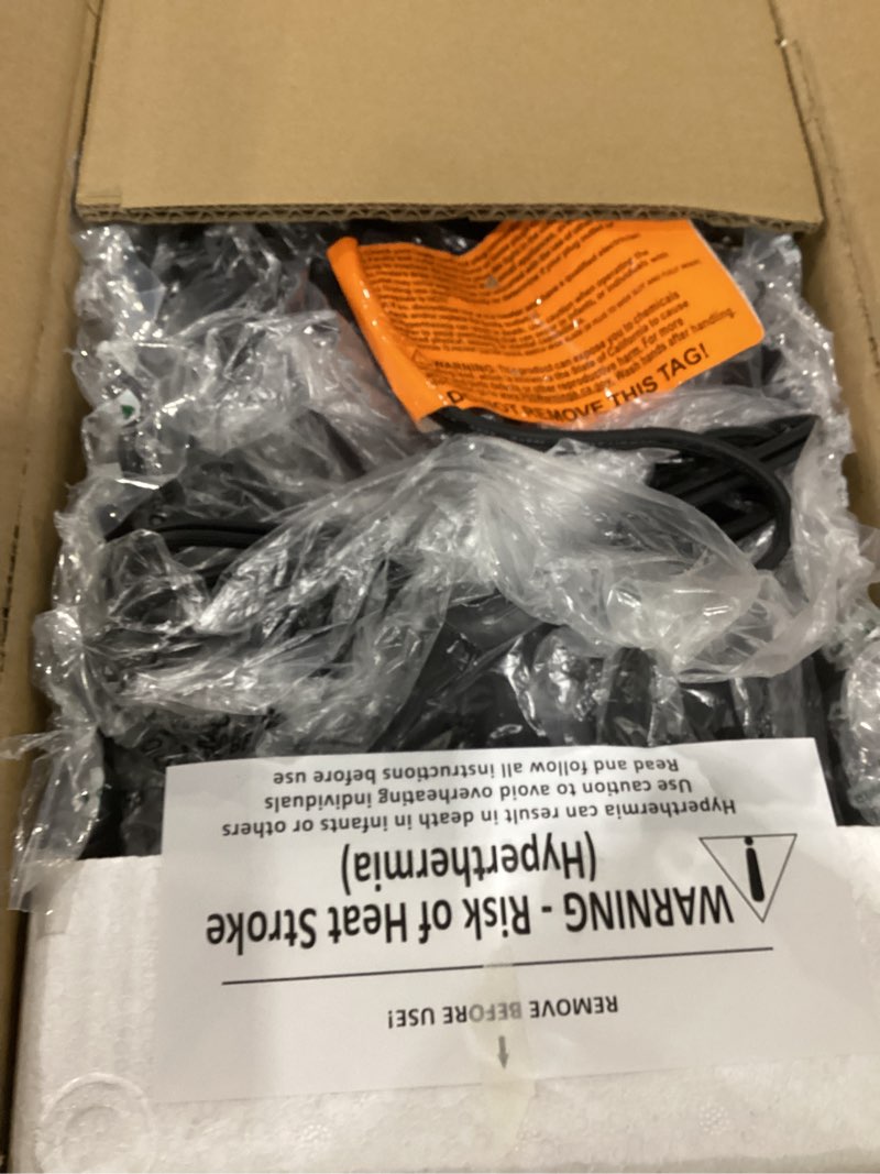 Condition photo showing Good Condition for Electric Fireplace Stove Heater - Freestanding Fireplace Heater for Indoor Use with Realistic 3D Flame, Adjustable Thermostat & Remote, Quiet, Timer for Living Room and Bedroom