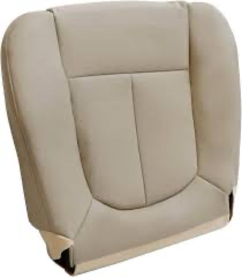 secosautoparts driver & passenger bottom & top perforated leather replacement seat covers tan compat