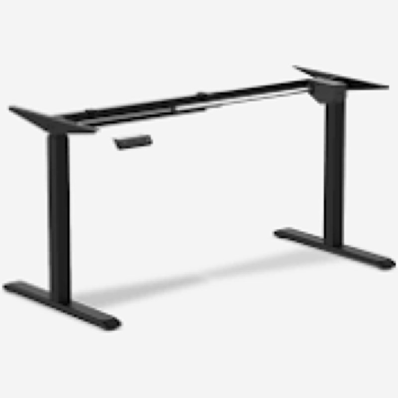 Huuger Dual Motor Electric Standing Desk Frame, Sit Stand up Desk Leg for 47.2” to 86.6” Desktop, Co