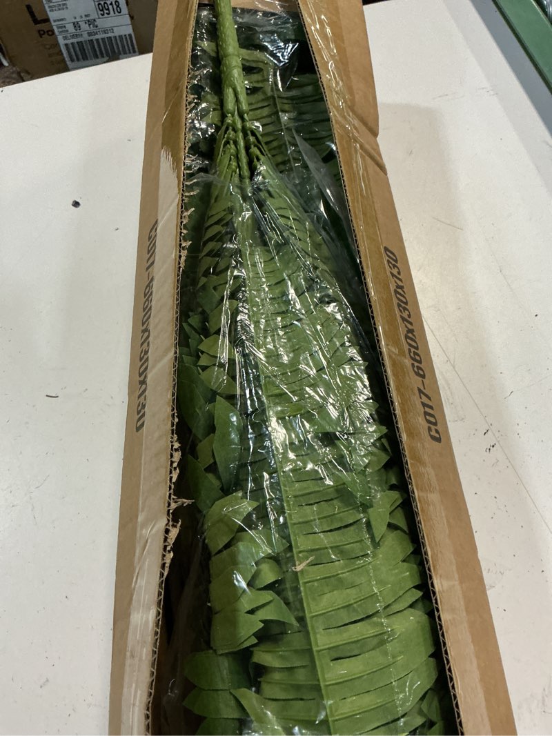 Condition photo showing New/Like New for cqure 45" fake ferns artificial plants large,set of 2 artificial boston ferns faux hanging fake plants for outdoors planter home garden decor,60 branches 45'' 60 leaves-2pcs