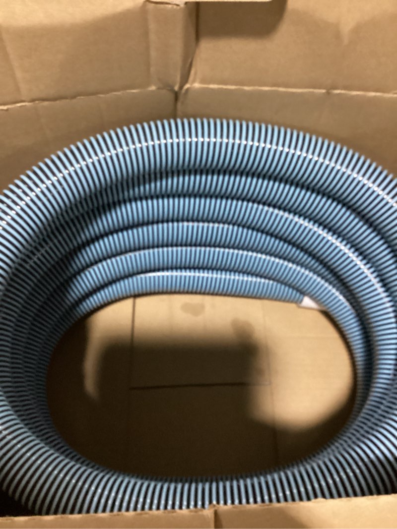 Condition photo showing Good Condition for heavy duty premium garden hose 50ft x 5/8", 300psi working, 1000psi burst, hybrid rubber water hose with transparent swivel handle - hot/cold water - five layered braiding with brass fittings (blue) 5/8 50ft blue