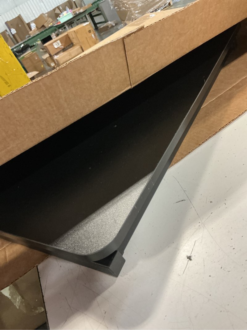 Condition photo showing As Is for standing desk converter adjustable height ,keyboard riser for stand up desk riser ,computer keyboard stand for desktop ,computer workstations for home office black size 23.6 inch