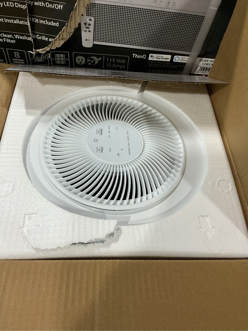 Condition photo showing Good Condition for ge 50 pt. for wet rooms up to 5000 sq. ft. residential dehumidifier with built-in. pump in white, wi-fi, energy star