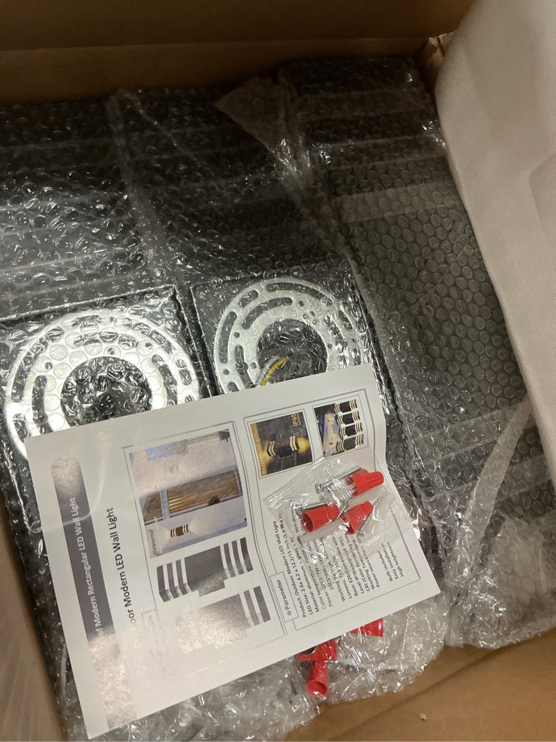 Condition photo showing Good Condition for 6pack 15inch led square up & down wall lights,14w outdoor wall light 4000k day white aluminum body waterproof ip65 led exterior light fixtures wall mount for house patio garage garden. 15inch-6 pack