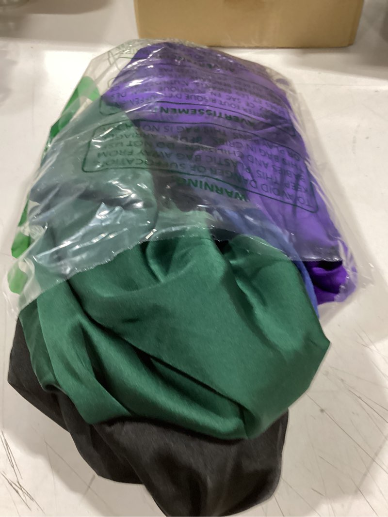 Condition photo showing Good Condition for 4 pcs adjustable silk satin bonnet for sleeping women double layer silk hair wrap sleep cap night turban for large long curly straight braid hair unisex(dark color)