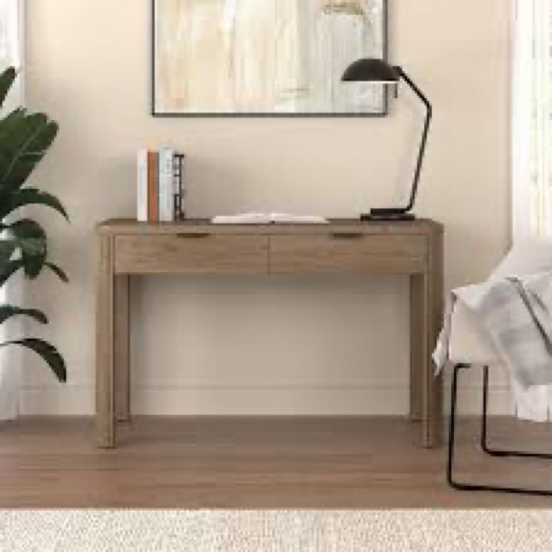 Pembroke 47.63 in. Antiqued Gray Oak Writing Desk